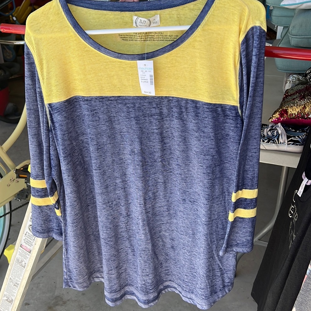 NEW MAURICES 3/4 Length shirt WOMENS size xl